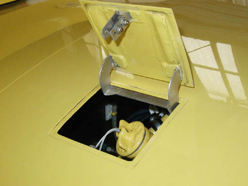 Oil door - open